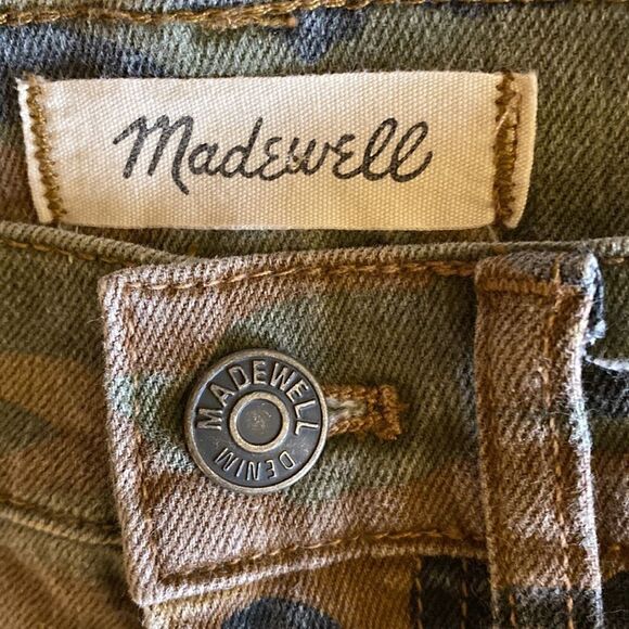Madewell The High Rise Slim Boy Jean Camo Jeans Size 24 - Picture 10 of 14